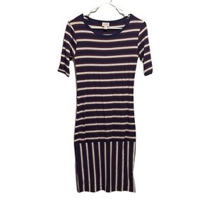 LuLaRoe Red, White, & Blue Striped Julia Dress XS